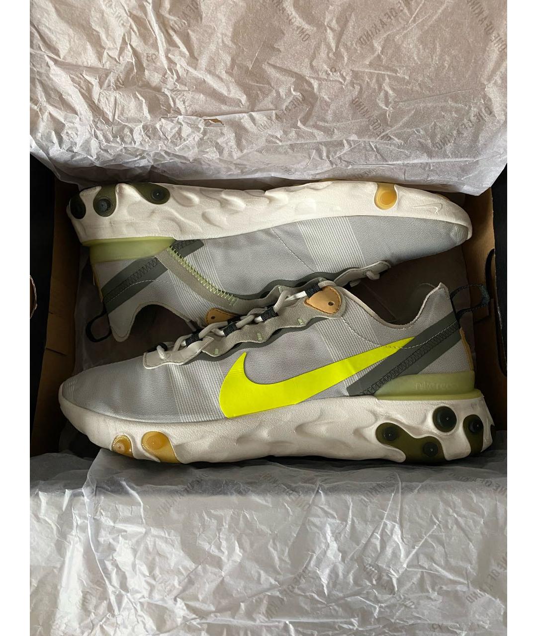 NIKE Серые текстильные низкие кроссовки / кеды, фото 2