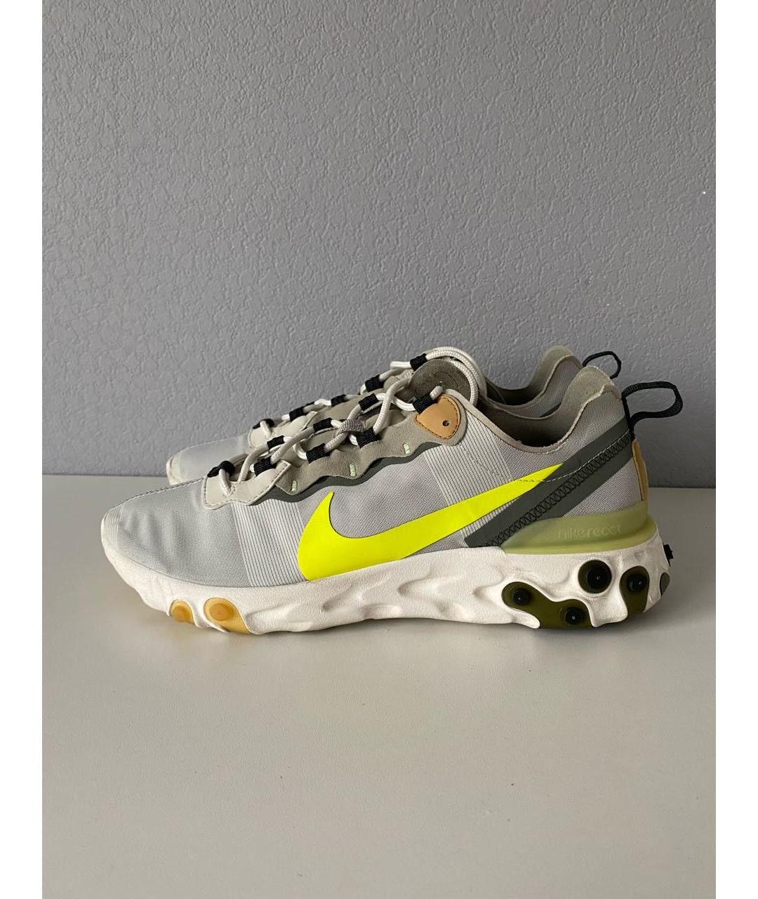 NIKE Серые текстильные низкие кроссовки / кеды, фото 3