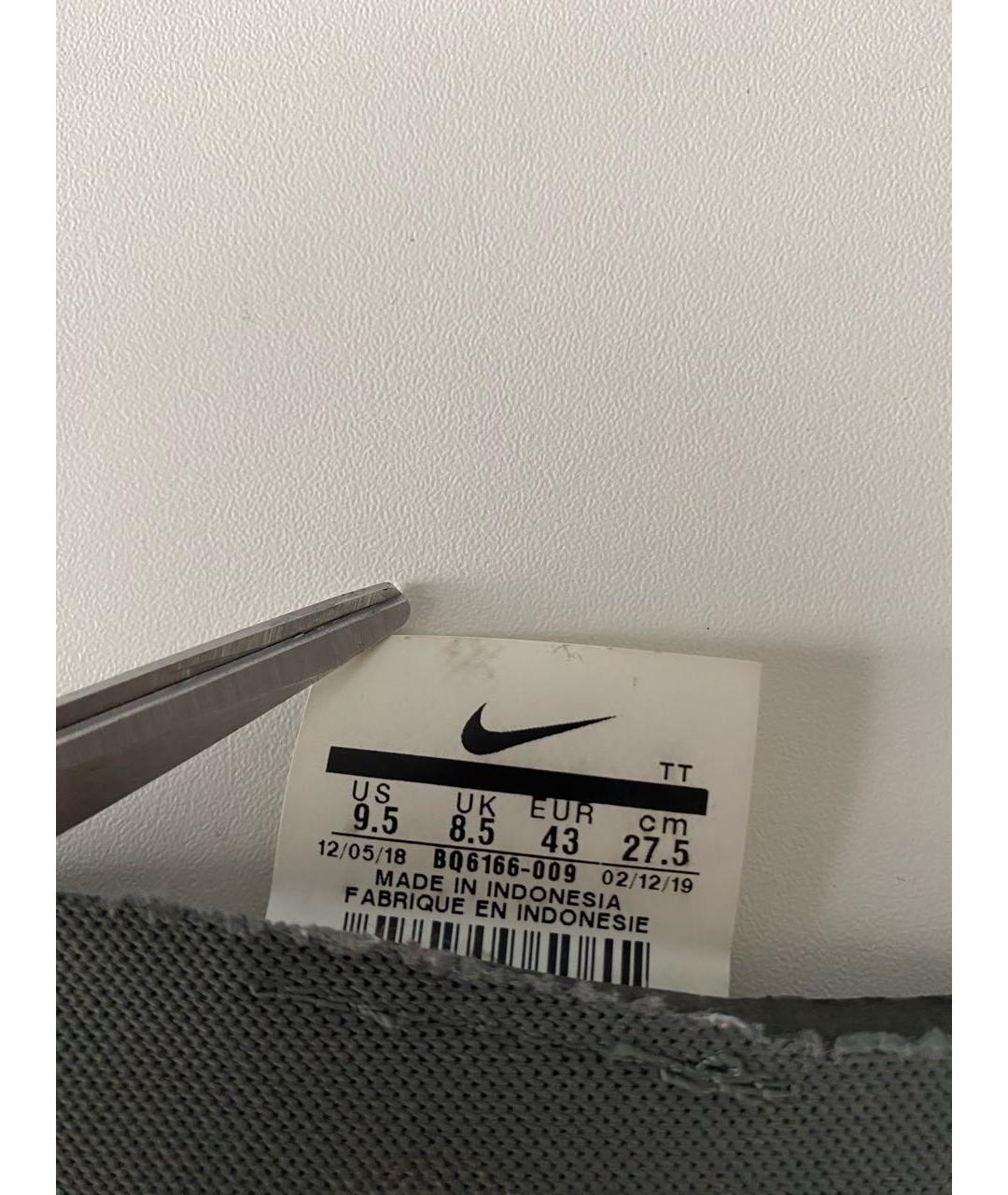 NIKE Серые текстильные низкие кроссовки / кеды, фото 6