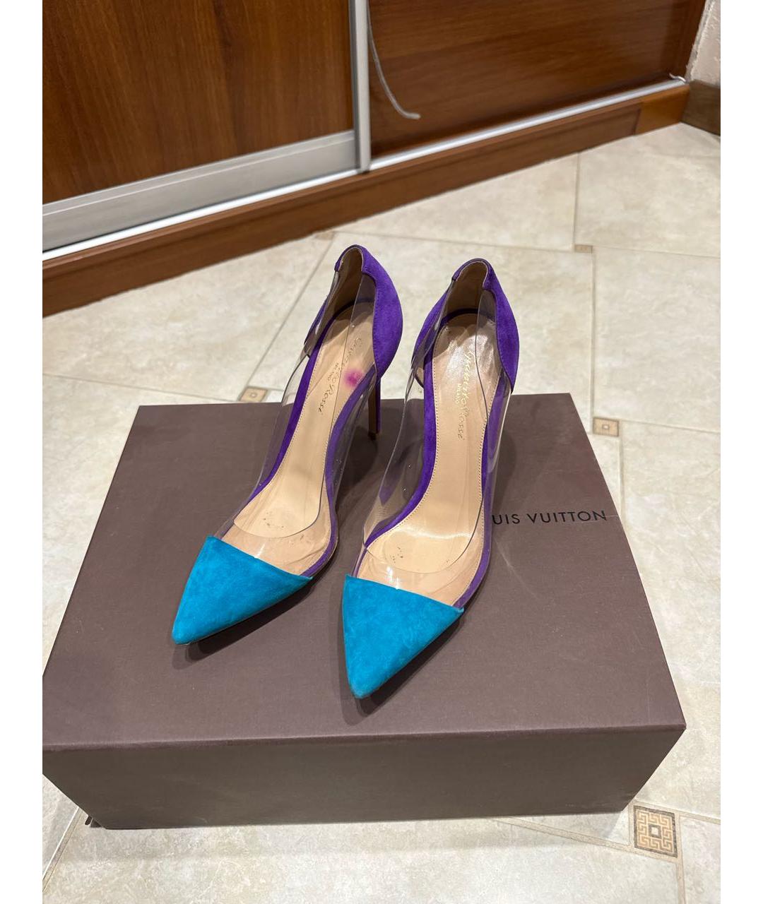 GIANVITO ROSSI Фиолетовые бархатные туфли, фото 2