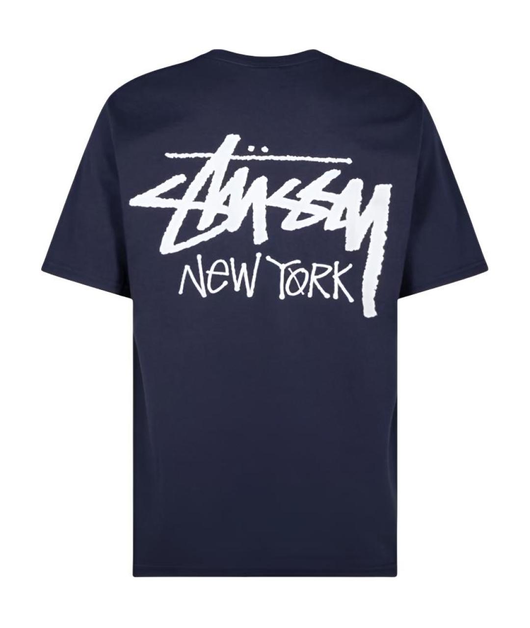 STUSSY Темно-синяя футболка, фото 2