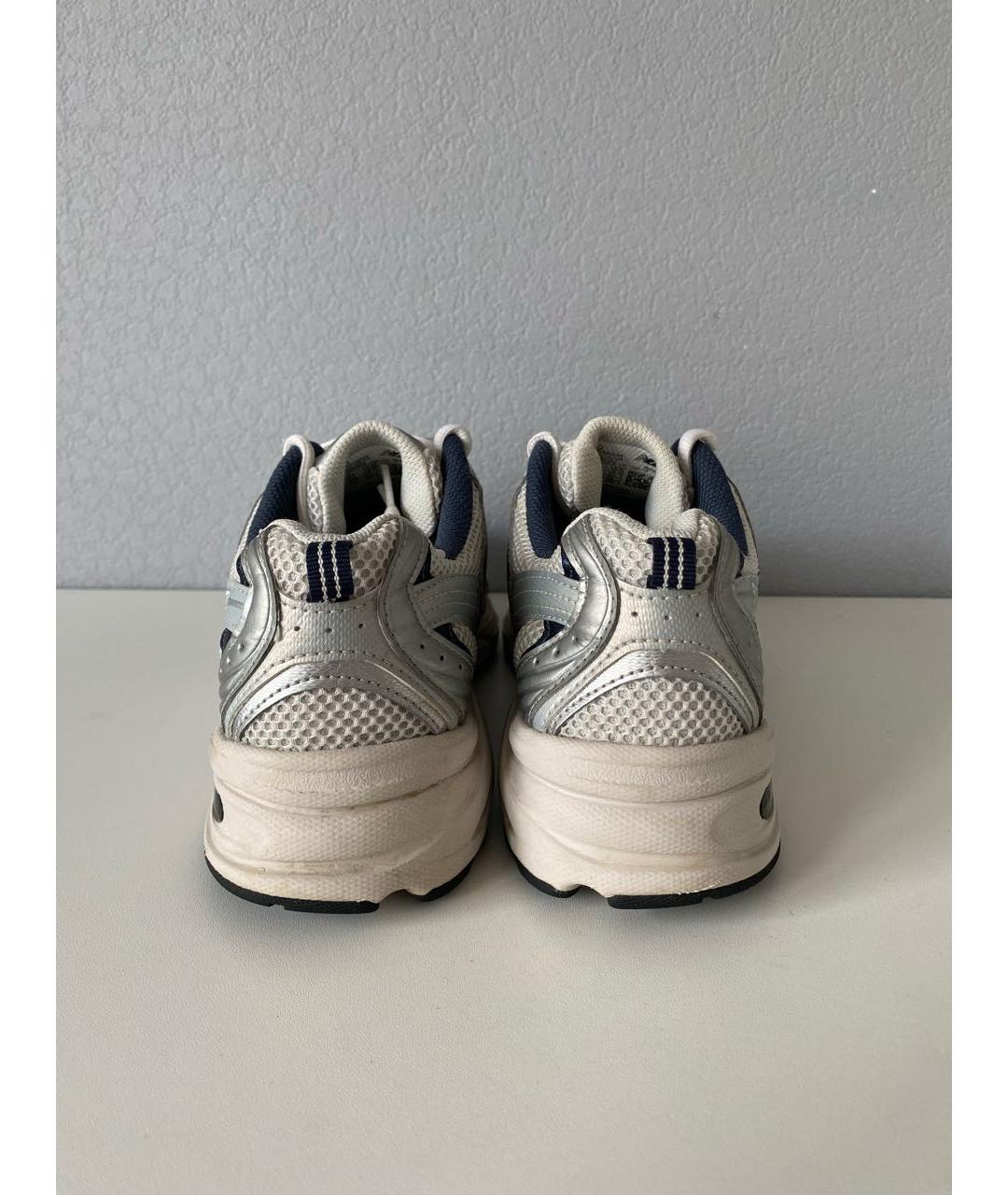 NEW BALANCE Серебряные текстильные низкие кроссовки / кеды, фото 5
