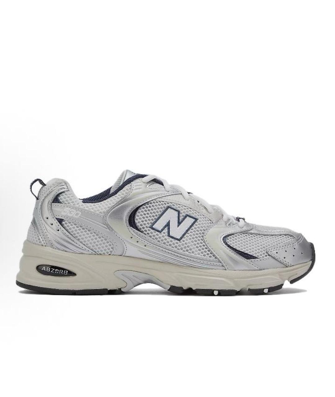 NEW BALANCE Серебряные текстильные низкие кроссовки / кеды, фото 8