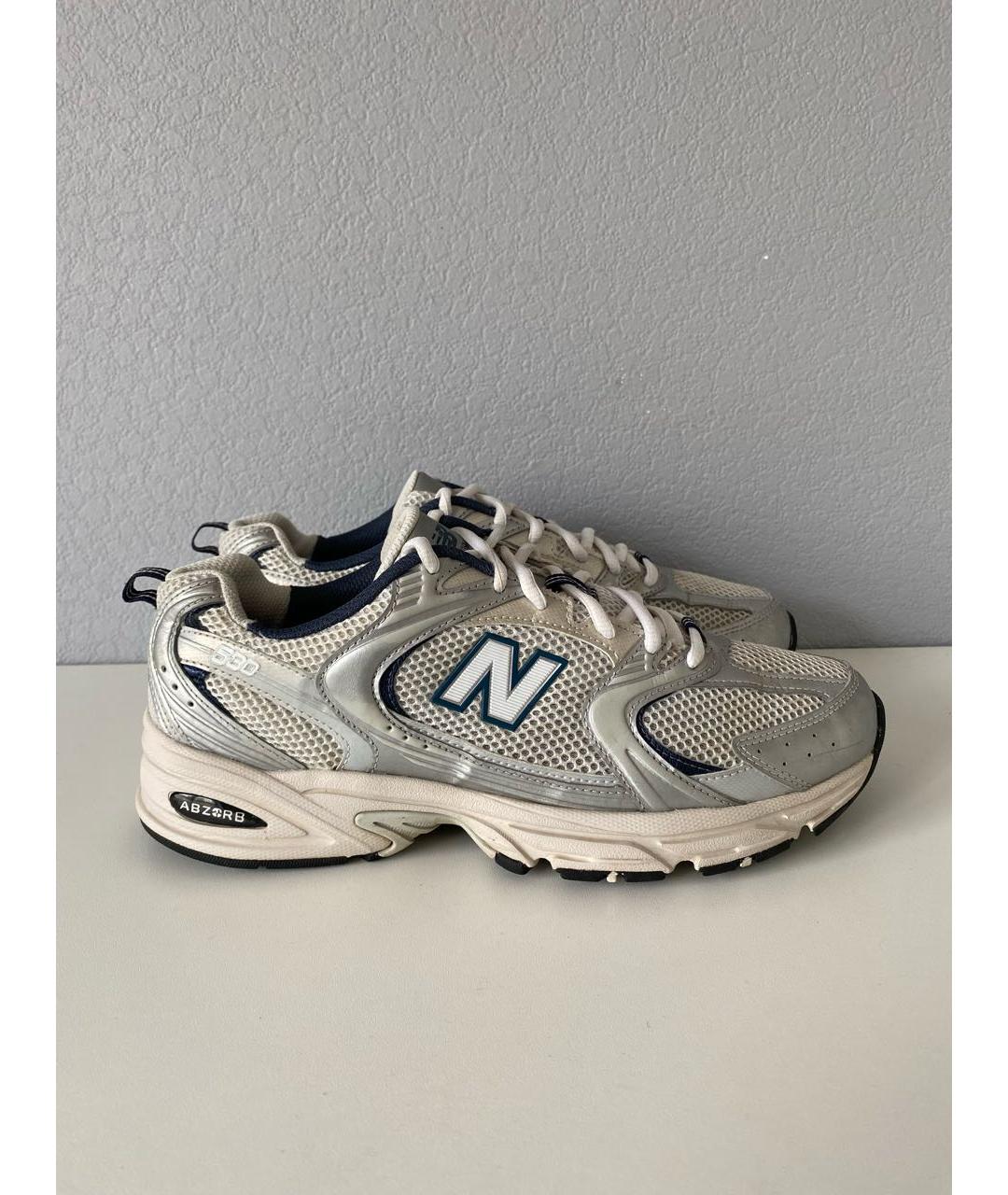 NEW BALANCE Серебряные текстильные низкие кроссовки / кеды, фото 4