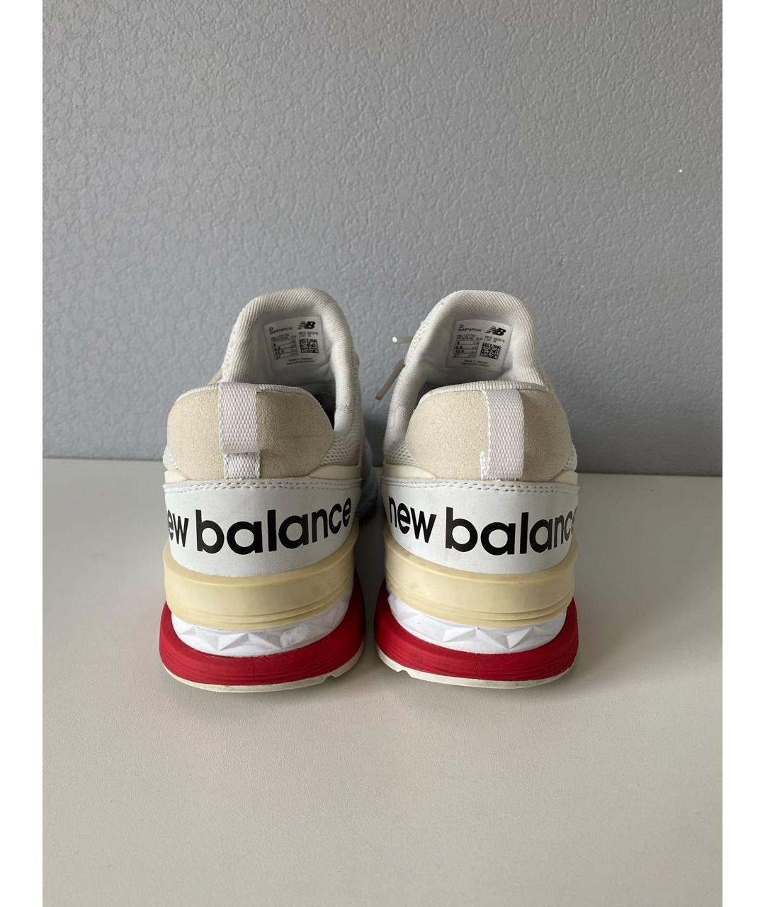 NEW BALANCE Белые текстильные низкие кроссовки / кеды, фото 5