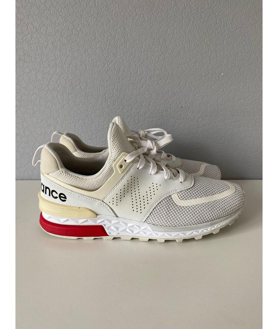 NEW BALANCE Белые текстильные низкие кроссовки / кеды, фото 4