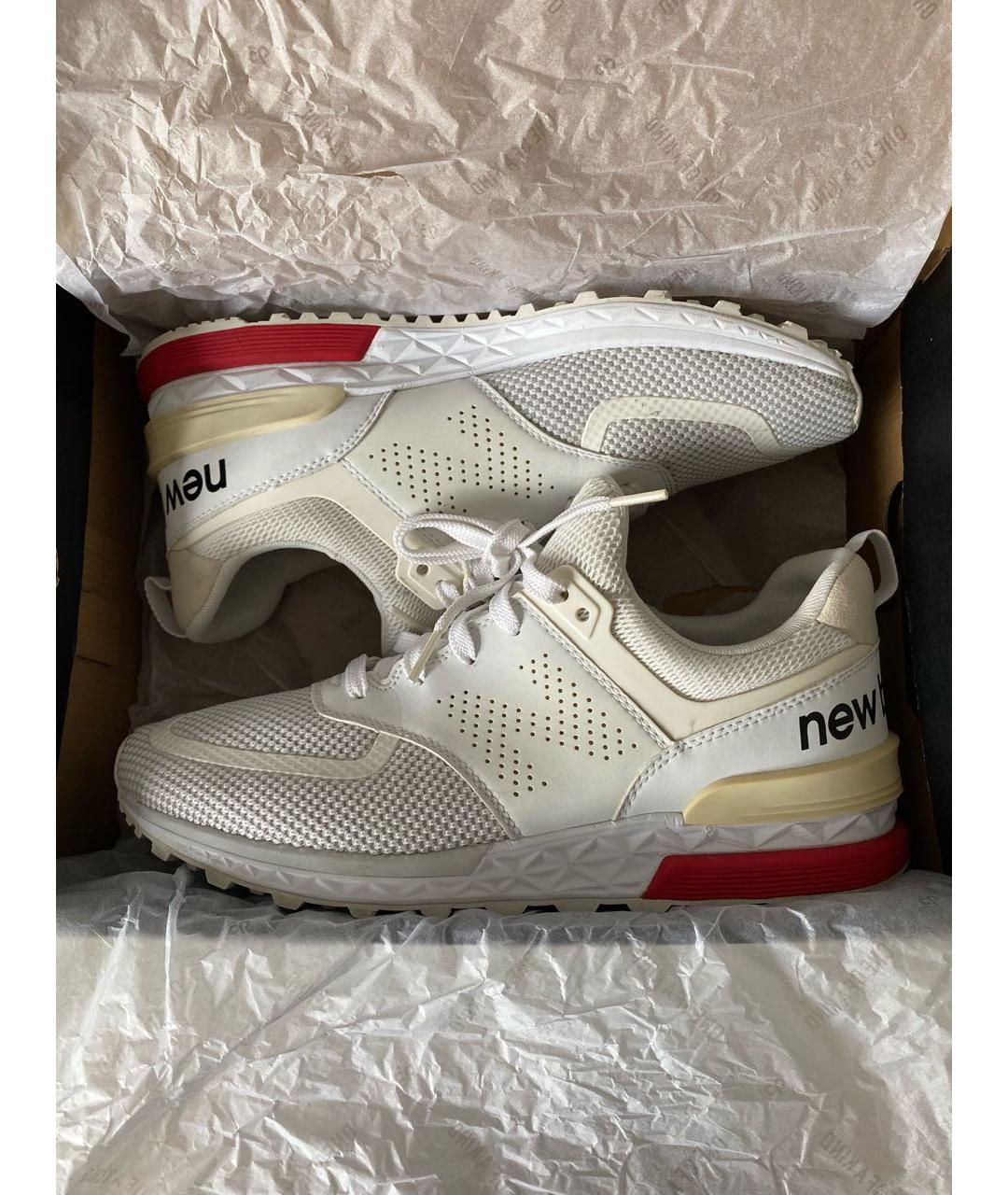 NEW BALANCE Белые текстильные низкие кроссовки / кеды, фото 2