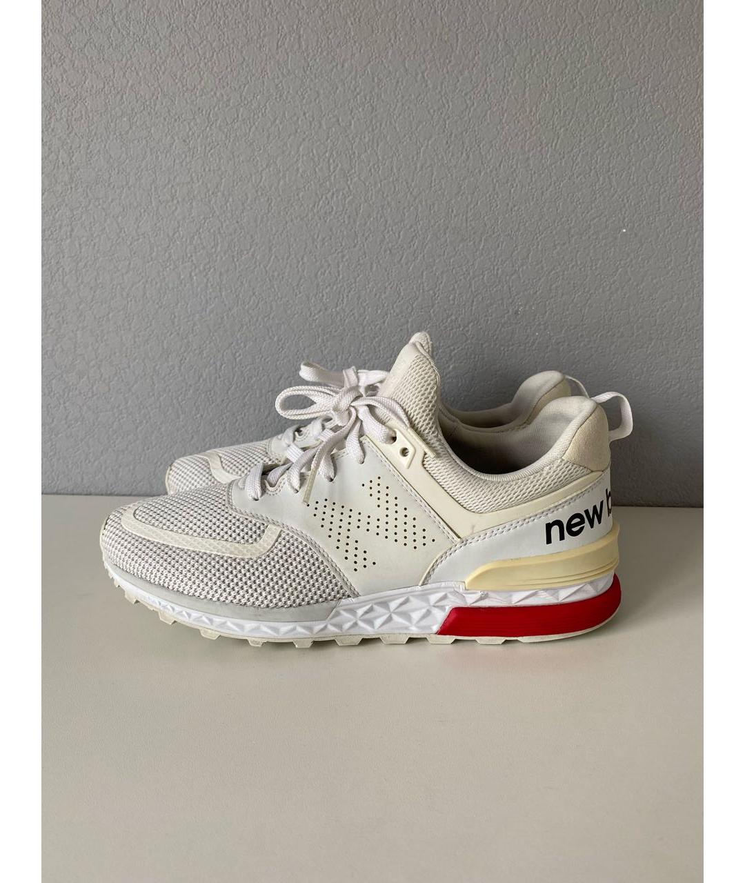 NEW BALANCE Белые текстильные низкие кроссовки / кеды, фото 3