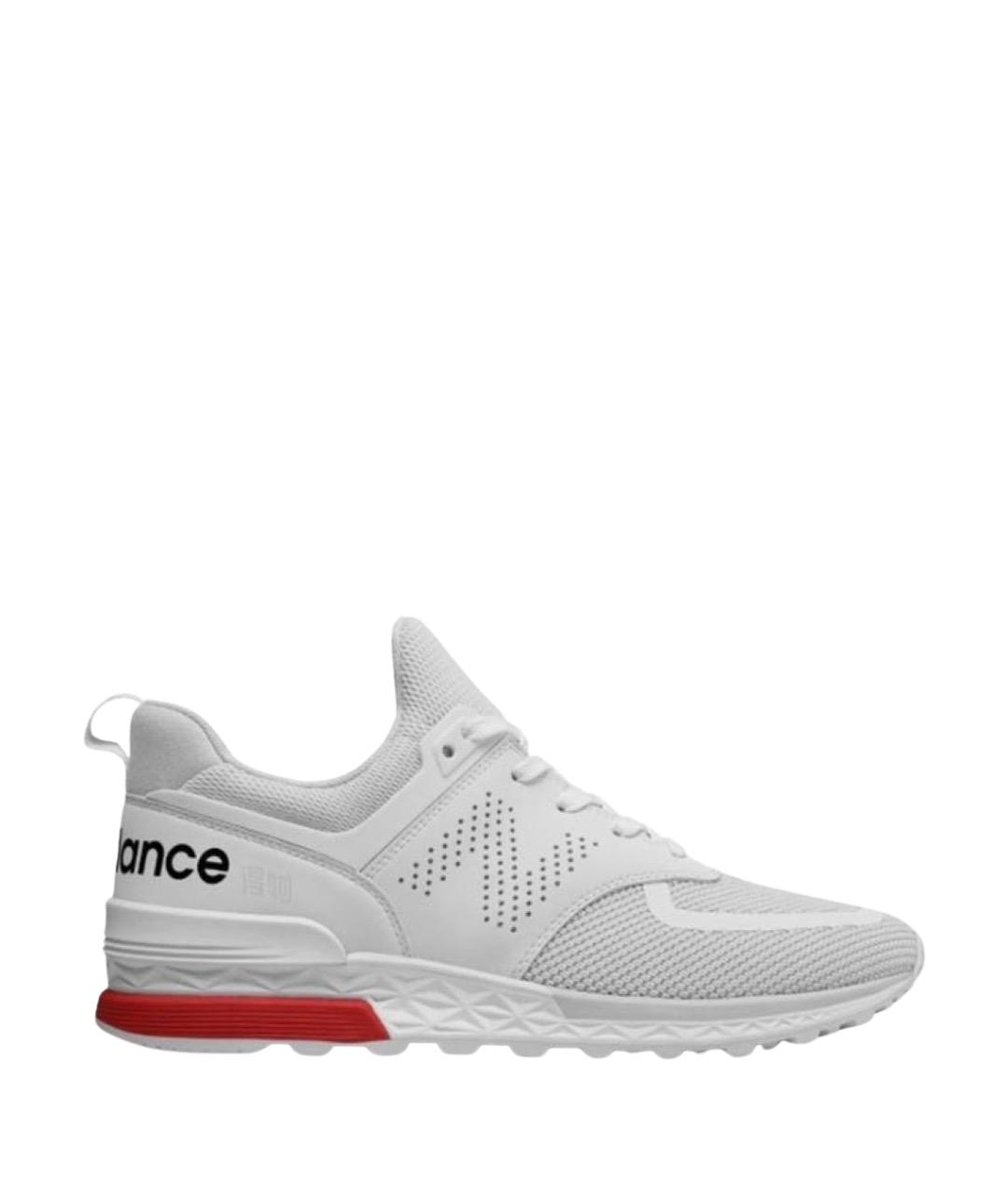 NEW BALANCE Белые текстильные низкие кроссовки / кеды, фото 1