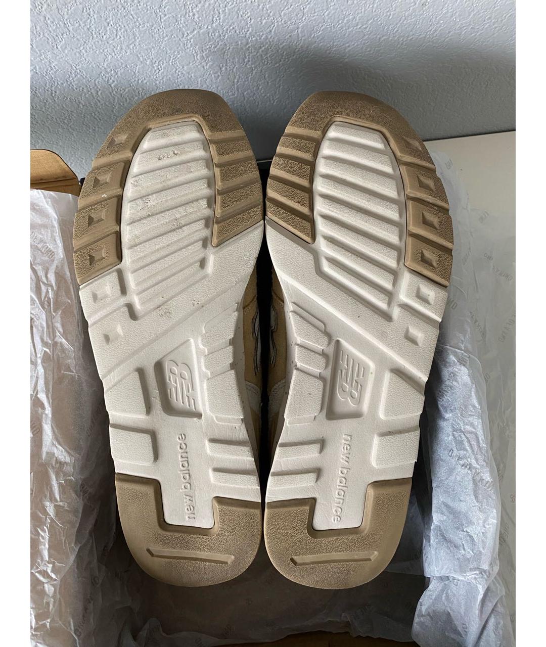 NEW BALANCE Бежевые замшевые низкие кроссовки / кеды, фото 8