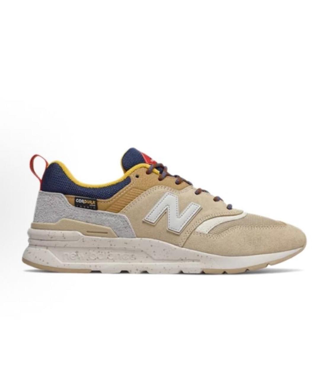 NEW BALANCE Бежевые замшевые низкие кроссовки / кеды, фото 9