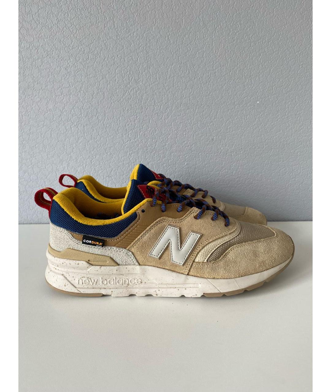 NEW BALANCE Бежевые замшевые низкие кроссовки / кеды, фото 4
