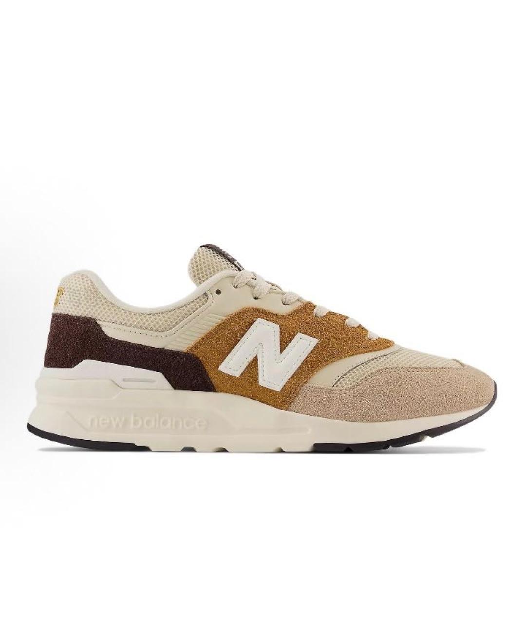 NEW BALANCE Бежевые замшевые низкие кроссовки / кеды, фото 8