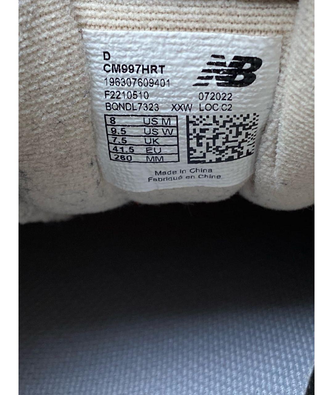 NEW BALANCE Бежевые замшевые низкие кроссовки / кеды, фото 6