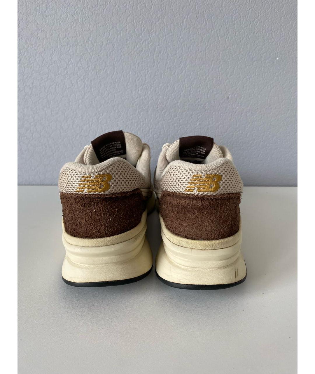 NEW BALANCE Бежевые замшевые низкие кроссовки / кеды, фото 5