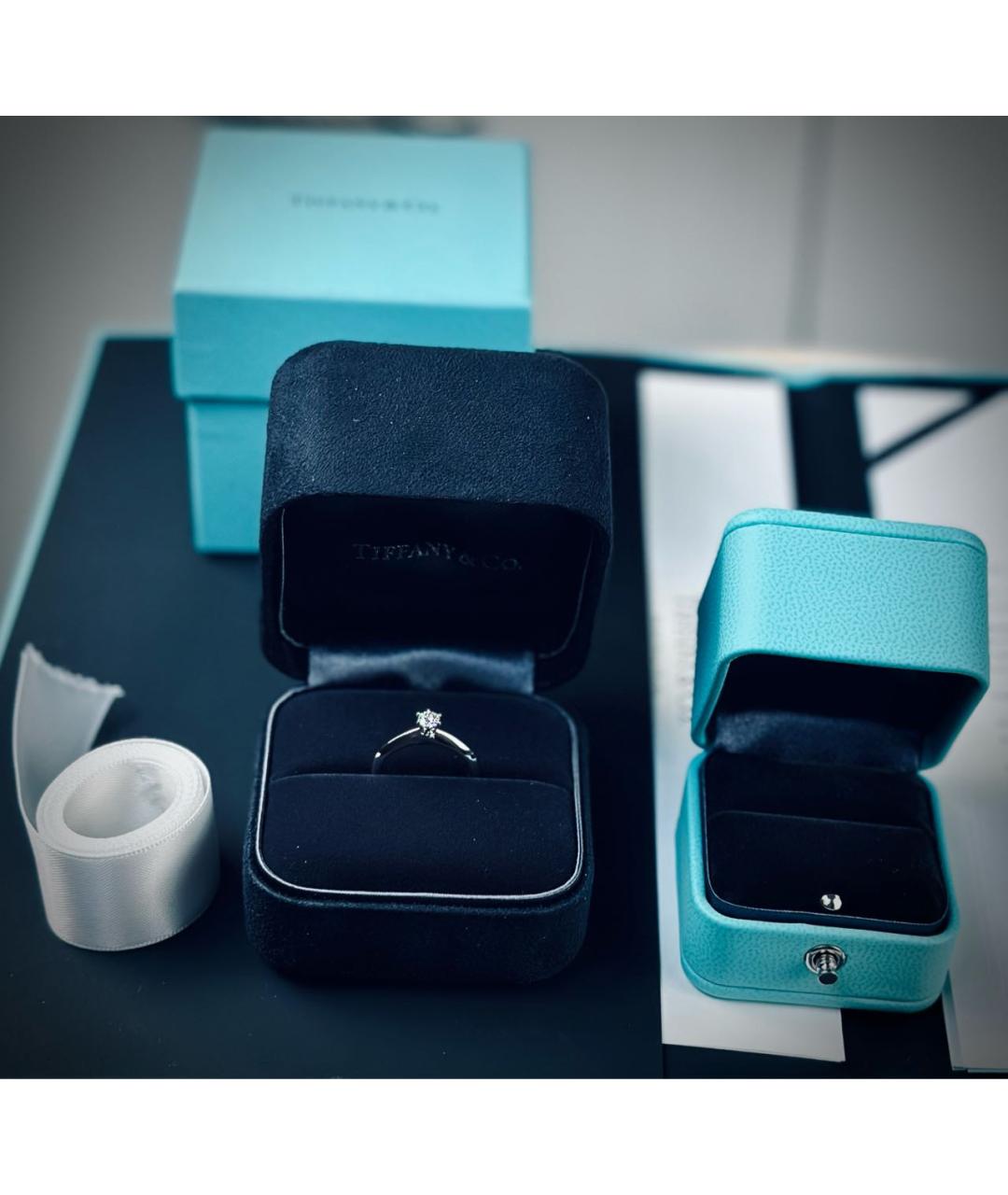 TIFFANY&CO Серебряное платиновое кольцо, фото 8