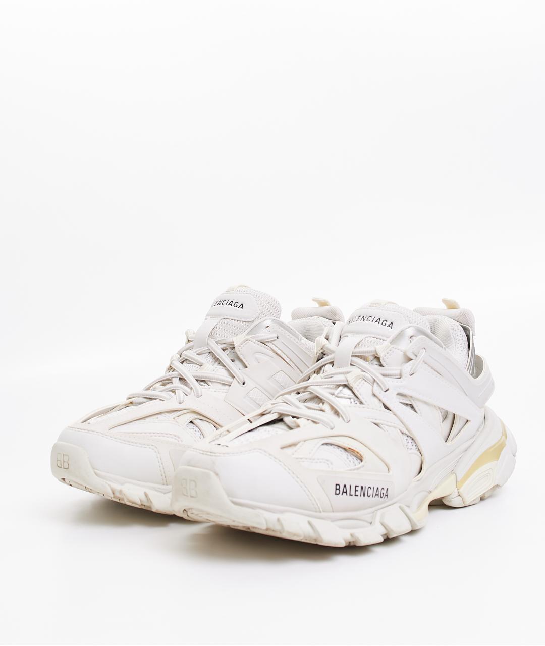 BALENCIAGA Белые кожаные кроссовки, фото 2