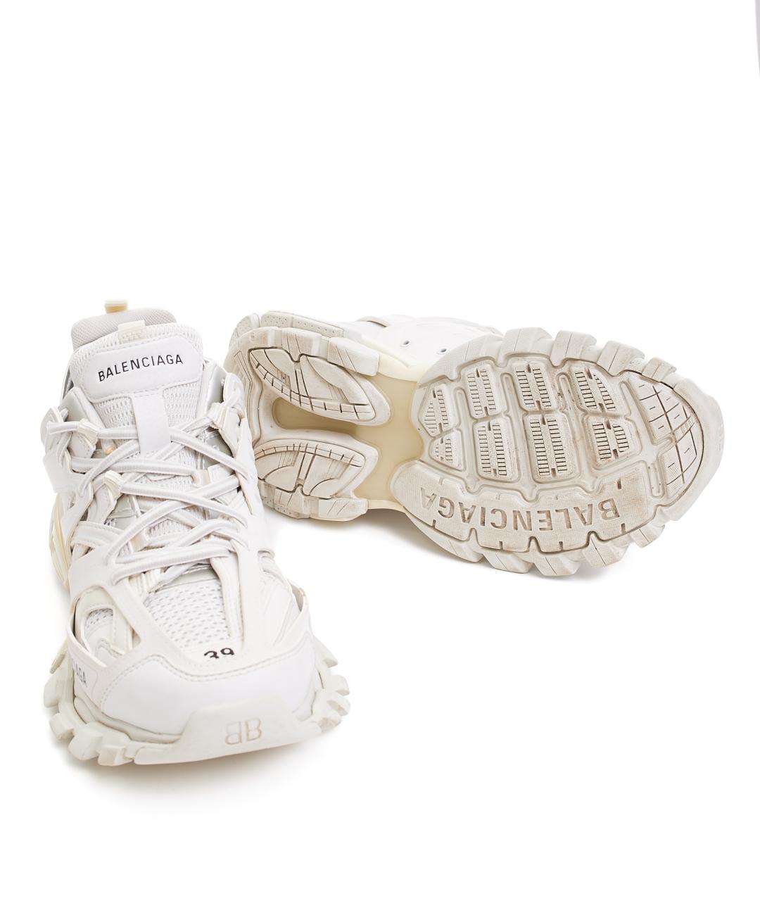 BALENCIAGA Белые кожаные кроссовки, фото 6