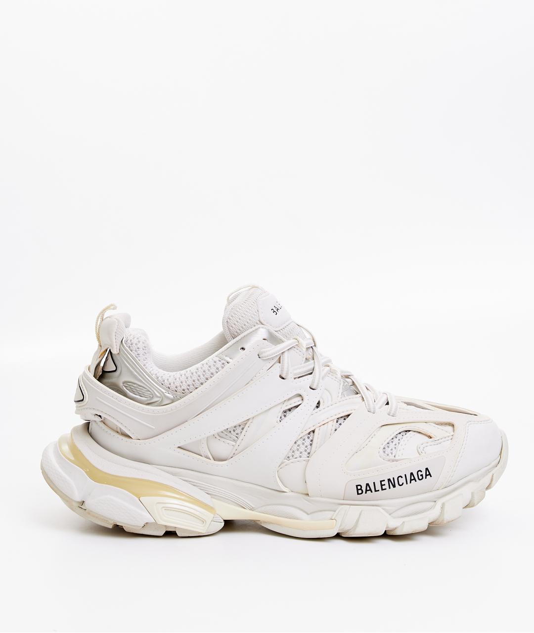 BALENCIAGA Белые кожаные кроссовки, фото 7