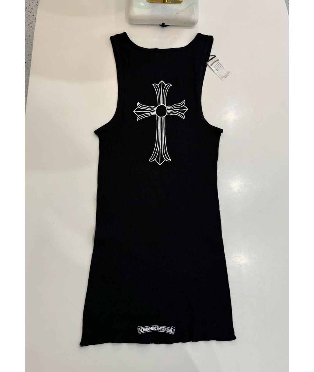 CHROME HEARTS Черная хлопковая майка, фото 2