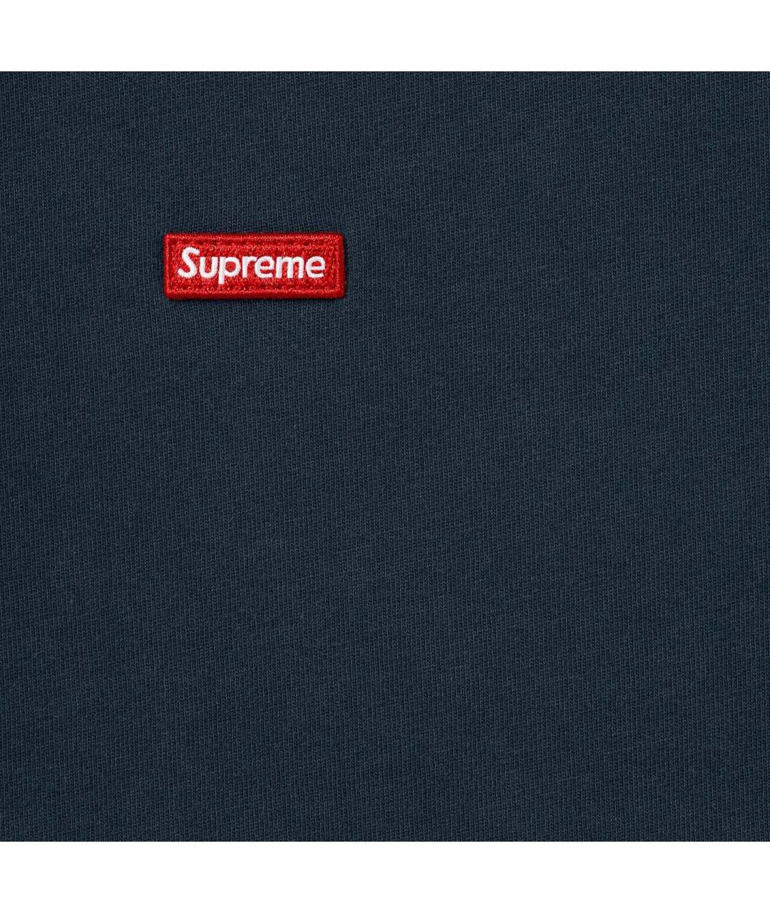 SUPREME Темно-синяя футболка, фото 2