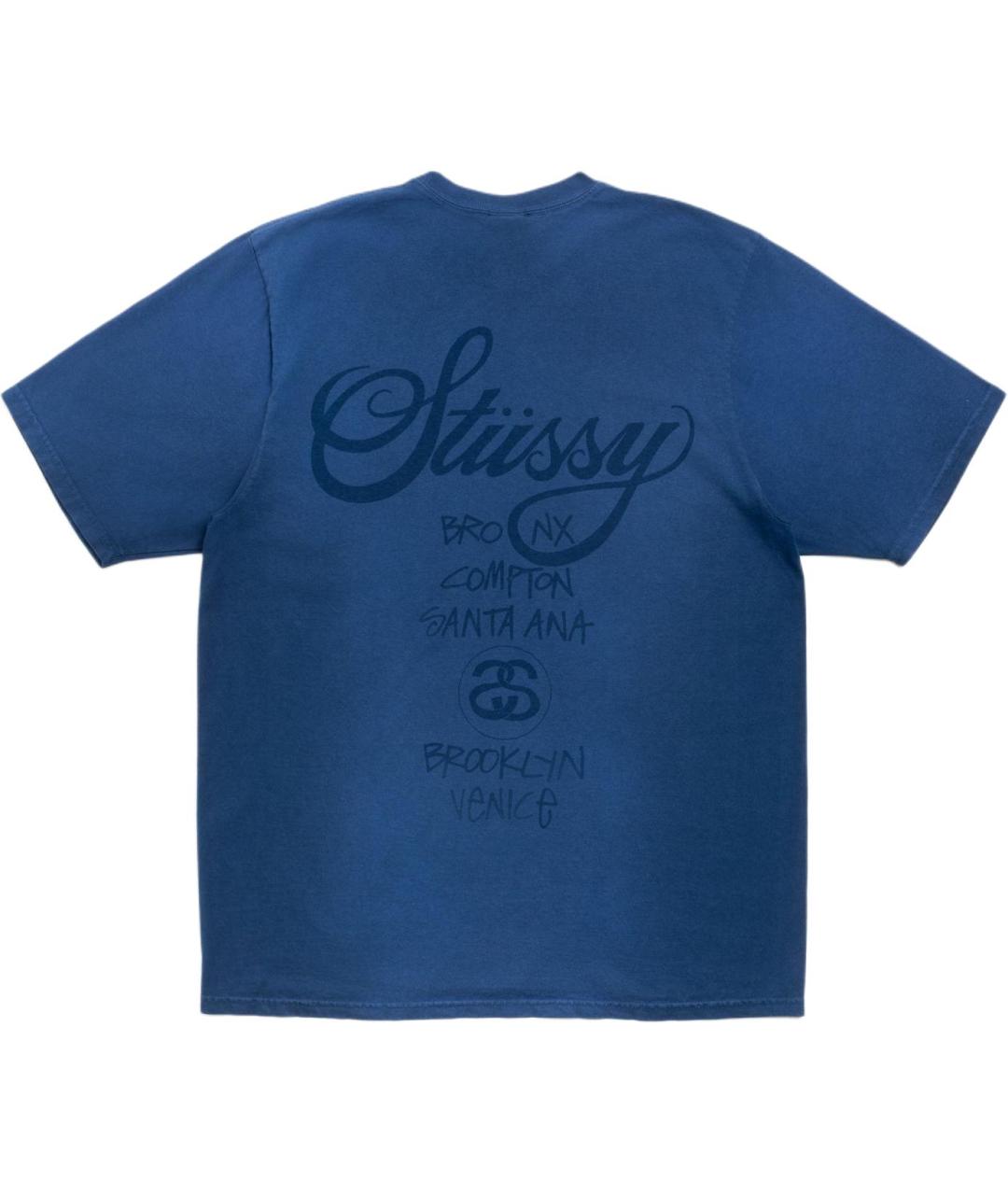 STUSSY Синяя футболка, фото 2