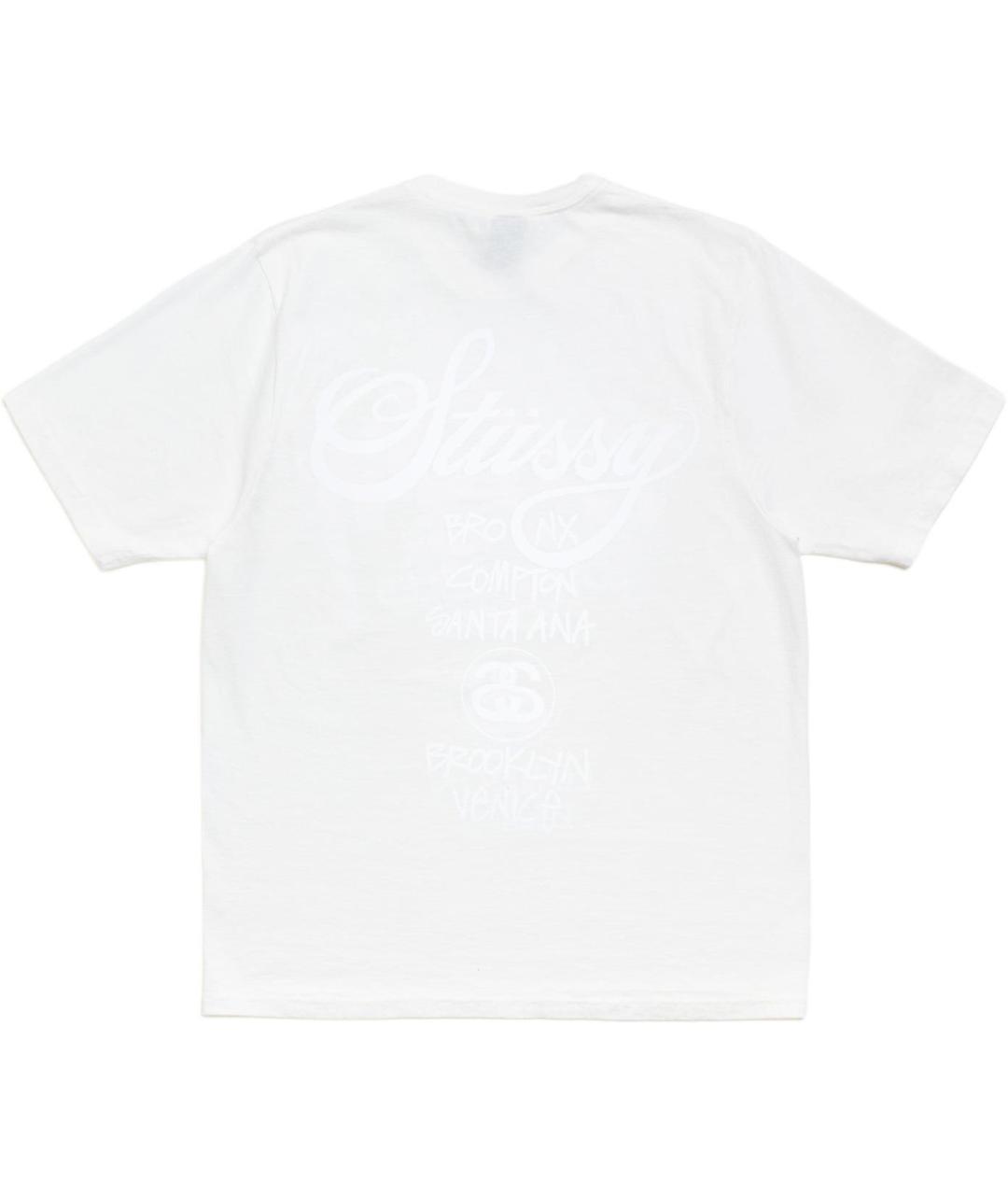 STUSSY Белая футболка, фото 2