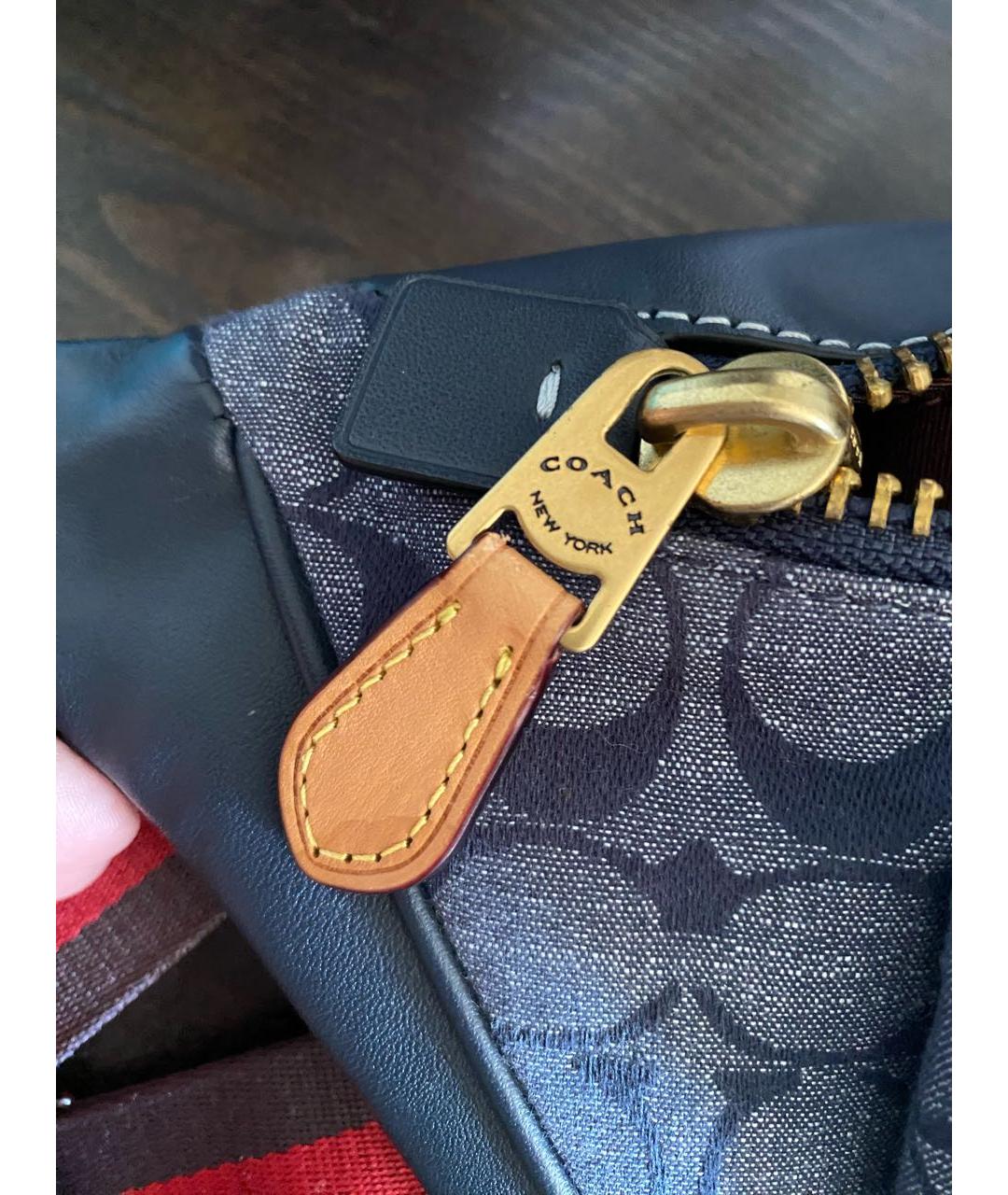 COACH Синяя поясная сумка, фото 3