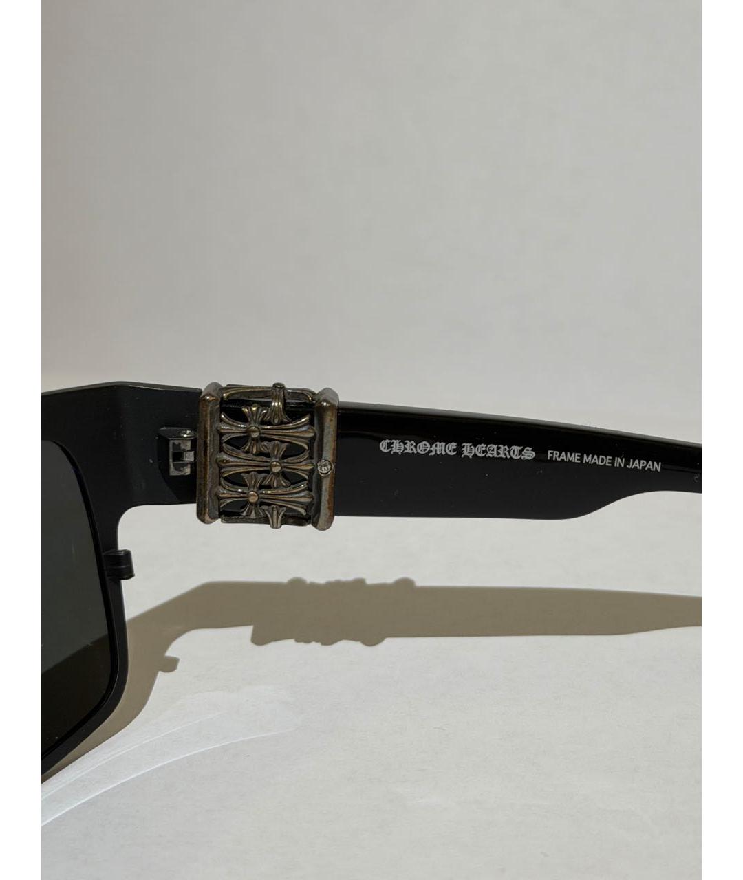 CHROME HEARTS Черные пластиковые солнцезащитные очки, фото 3