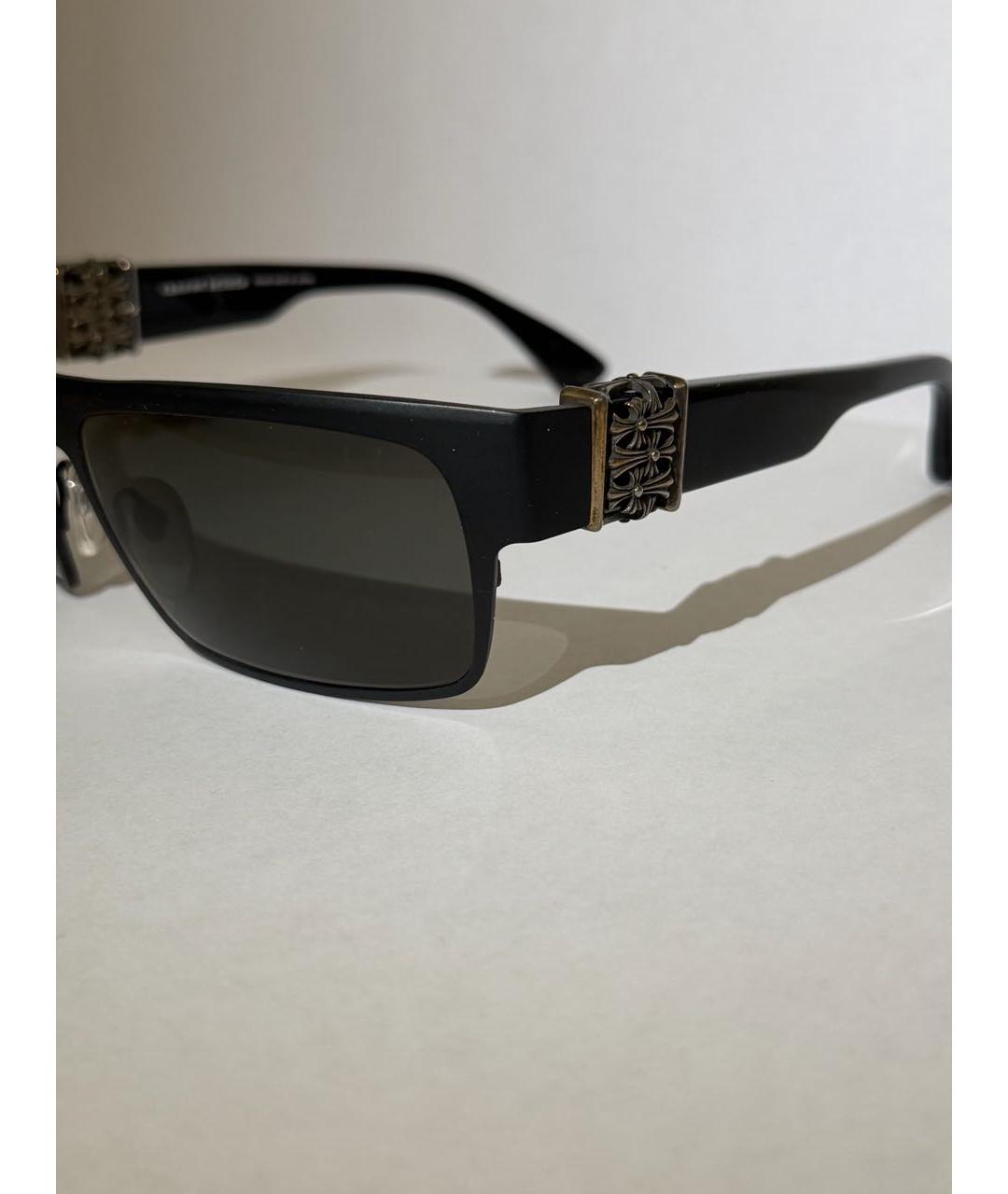 CHROME HEARTS Черные пластиковые солнцезащитные очки, фото 4
