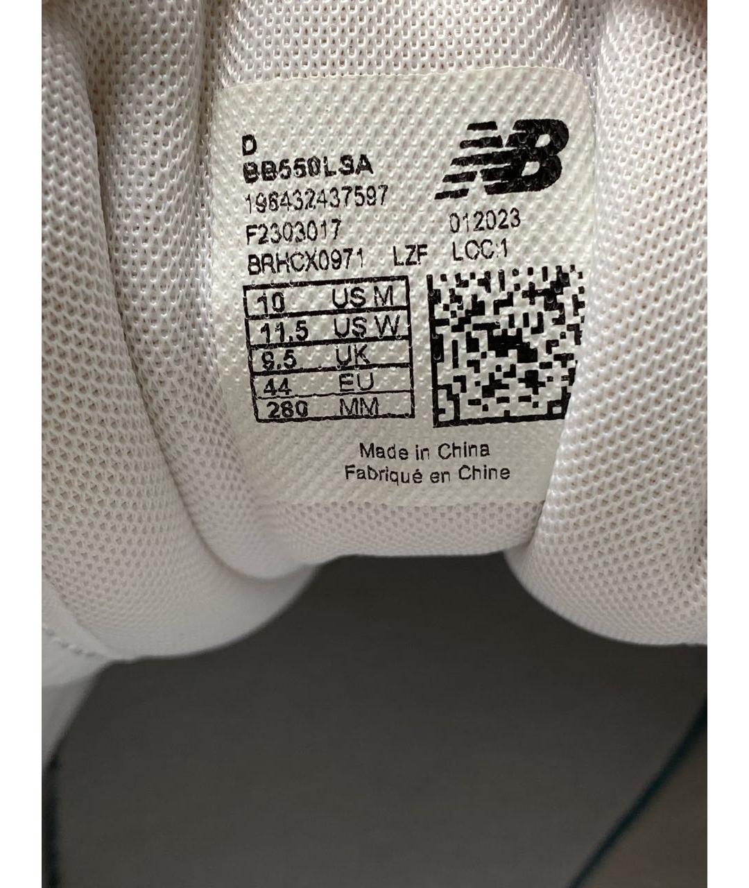 NEW BALANCE Белые кожаные низкие кроссовки / кеды, фото 6