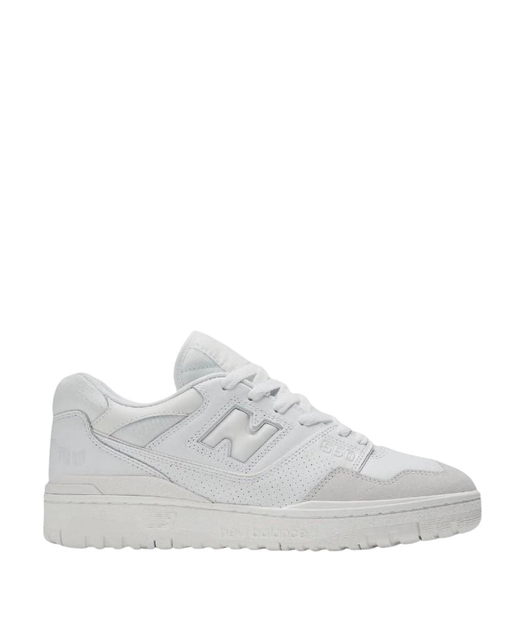 NEW BALANCE Белые кожаные низкие кроссовки / кеды, фото 1