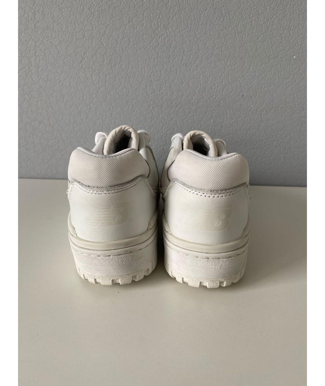 NEW BALANCE Белые кожаные низкие кроссовки / кеды, фото 5