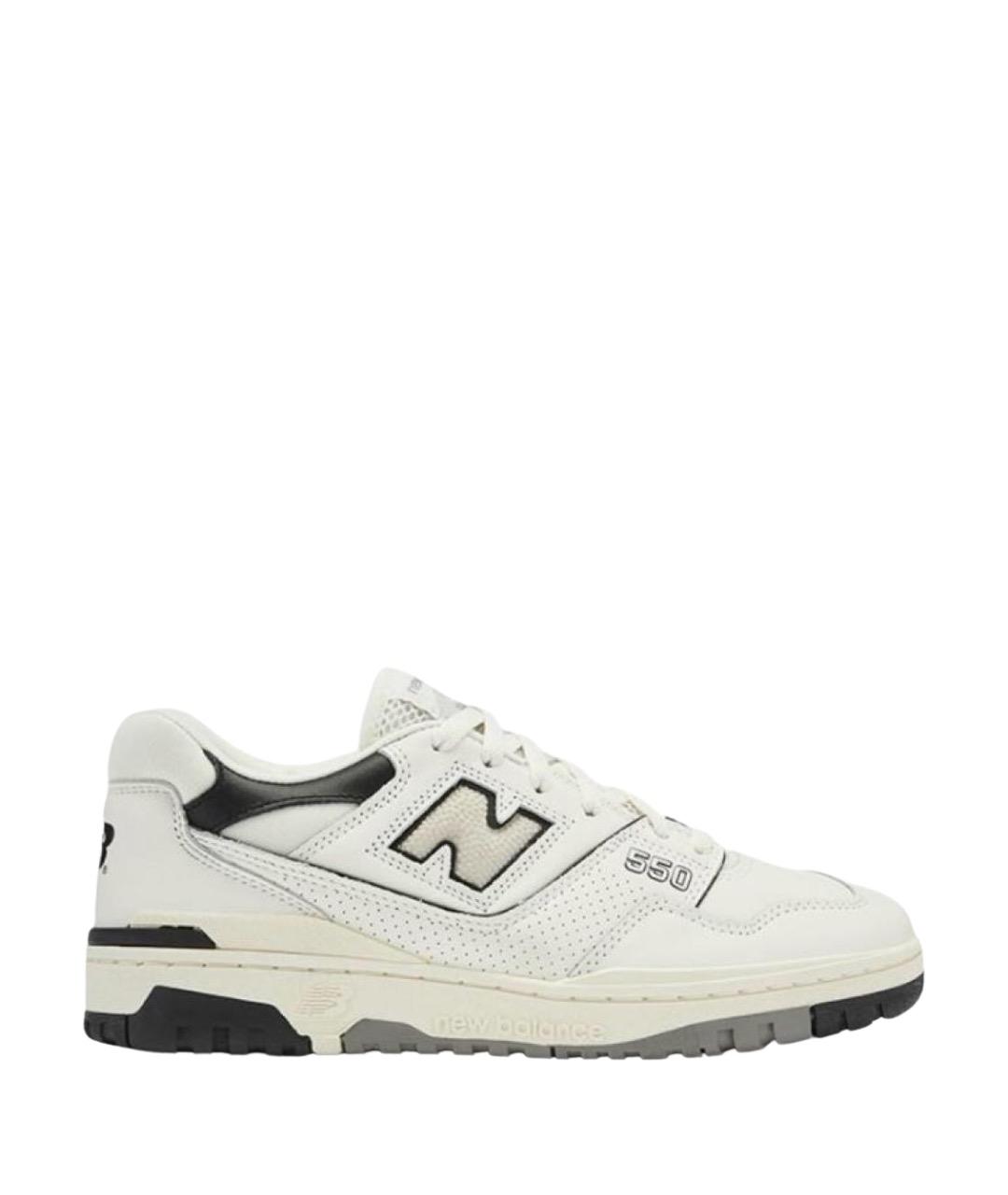 NEW BALANCE Белые кожаные низкие кроссовки / кеды, фото 1