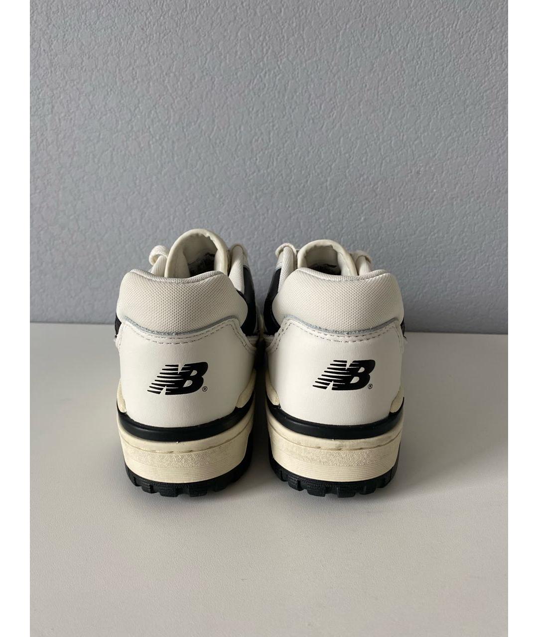 NEW BALANCE Белые кожаные низкие кроссовки / кеды, фото 5