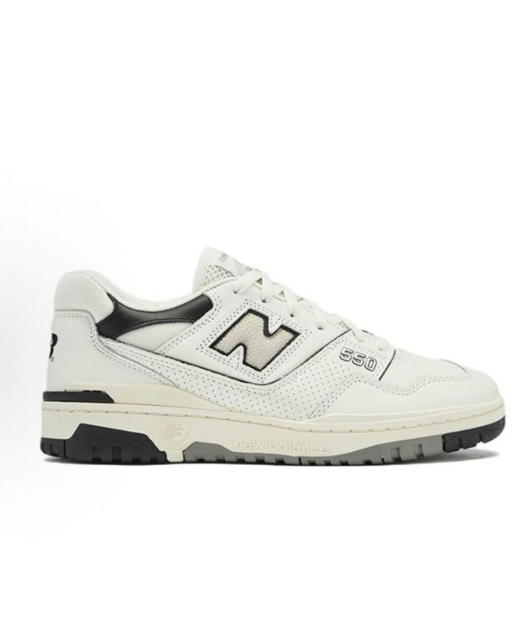 NEW BALANCE Белые кожаные низкие кроссовки / кеды, фото 9