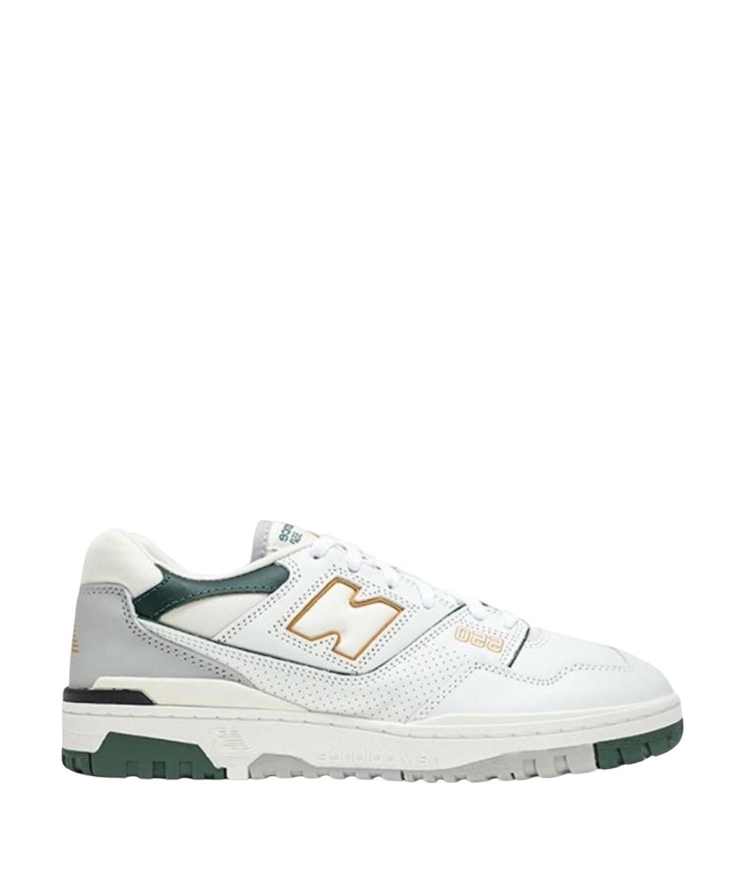 NEW BALANCE Белые кожаные низкие кроссовки / кеды, фото 1