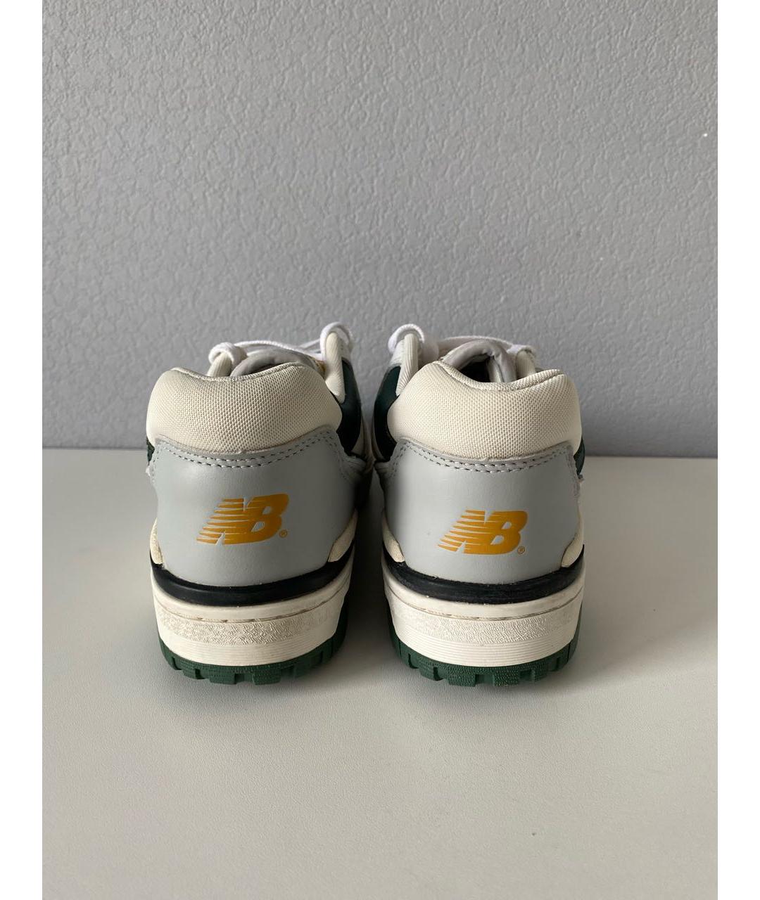 NEW BALANCE Белые кожаные низкие кроссовки / кеды, фото 5