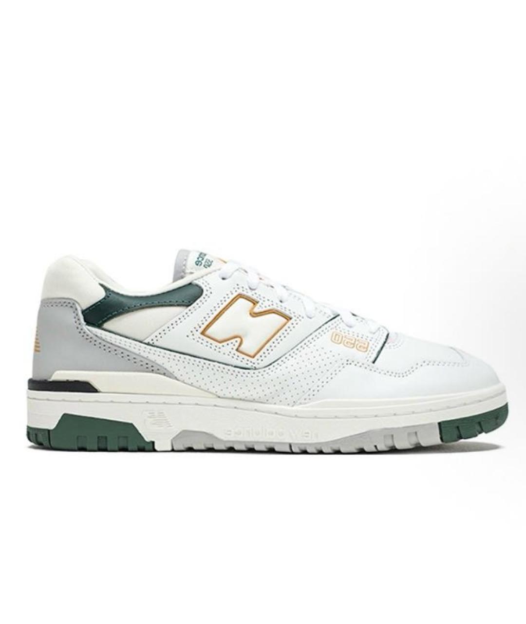 NEW BALANCE Белые кожаные низкие кроссовки / кеды, фото 9
