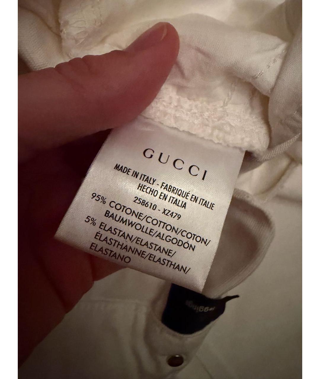 GUCCI Белые джинсы слим, фото 5