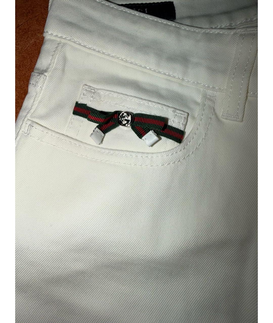 GUCCI Белые джинсы слим, фото 4
