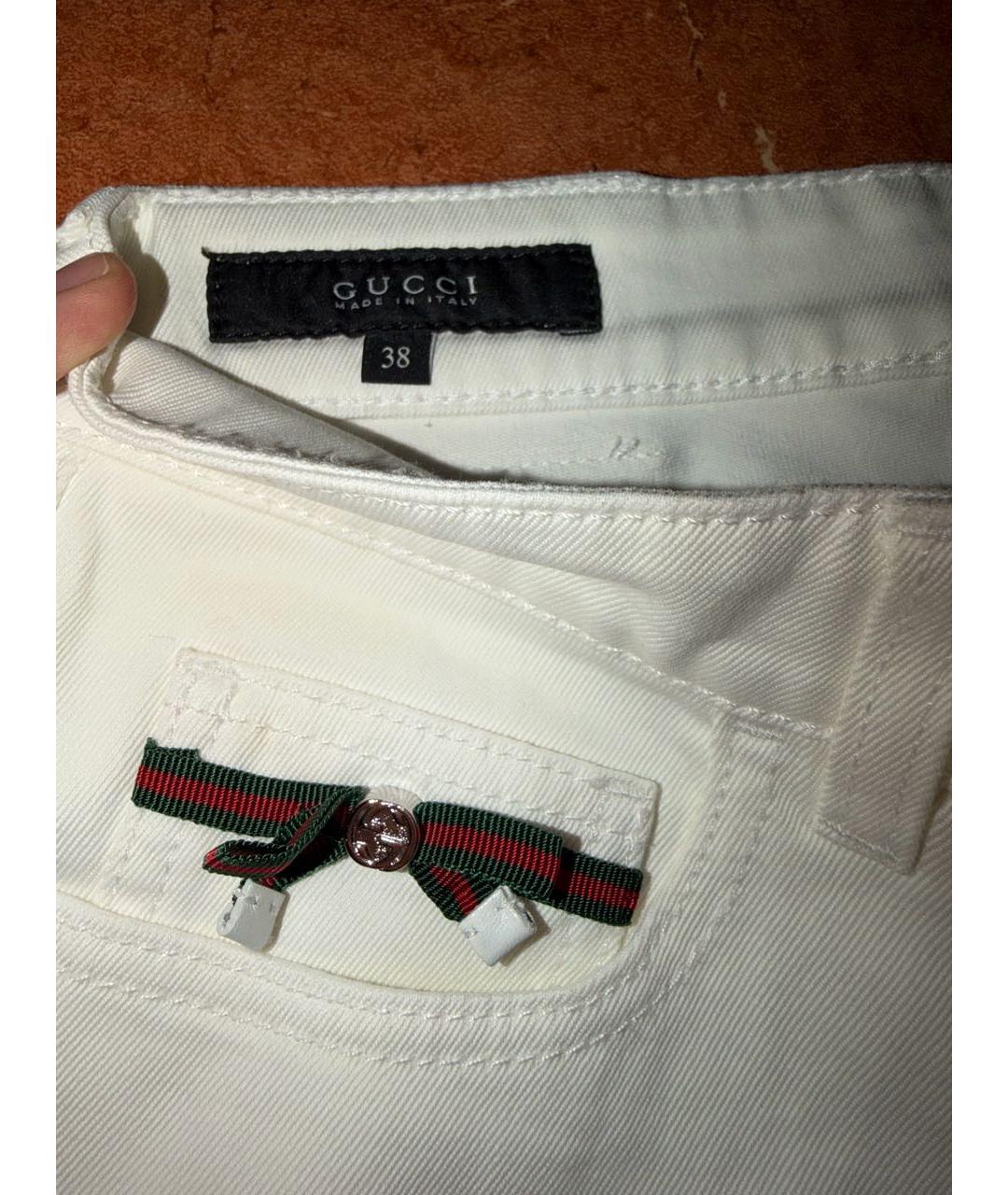 GUCCI Белые джинсы слим, фото 3