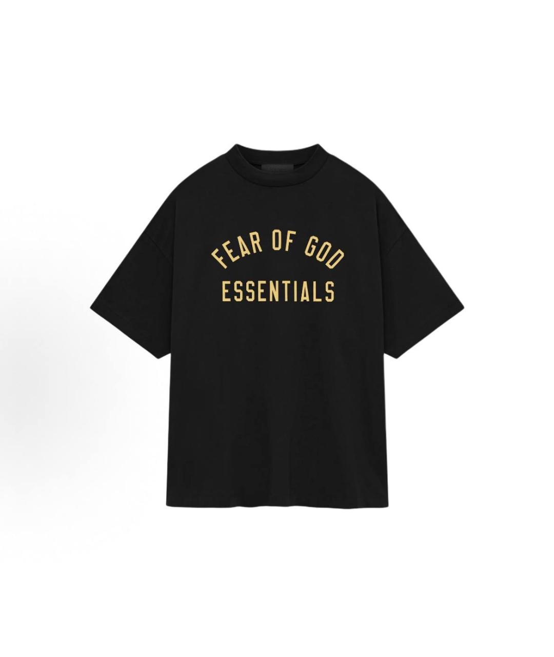 FEAR OF GOD ESSENTIALS Черная хлопковая футболка, фото 7