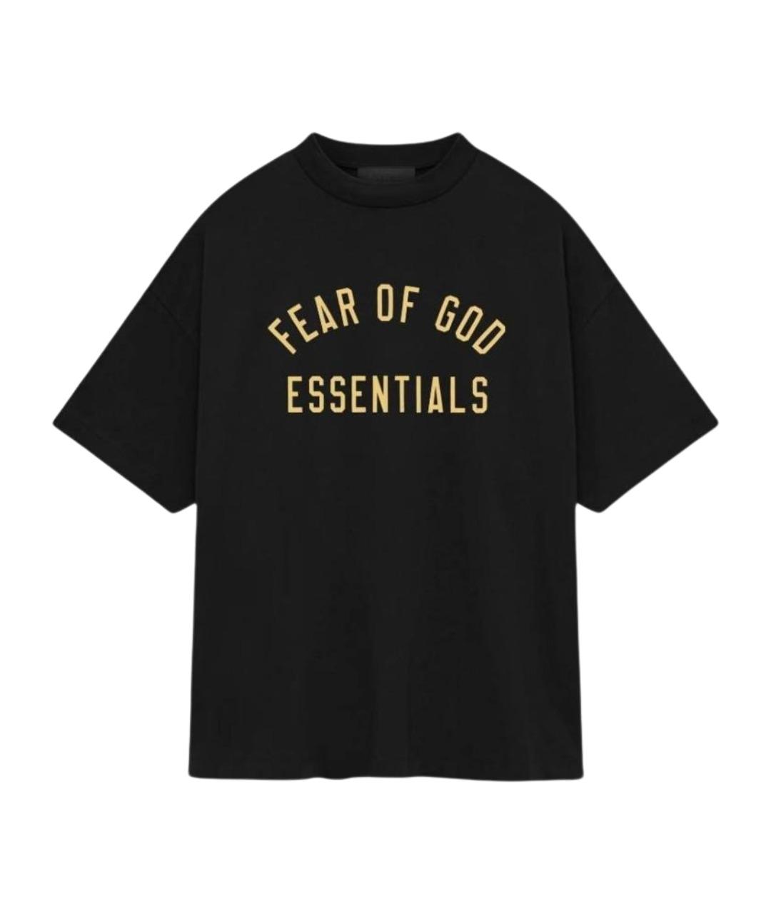 FEAR OF GOD ESSENTIALS Черная хлопковая футболка, фото 1