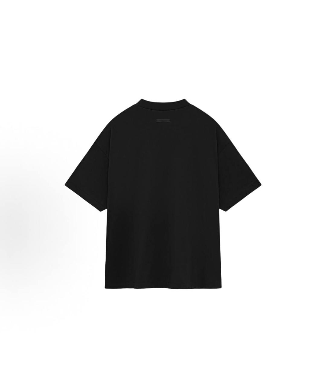 FEAR OF GOD ESSENTIALS Черная хлопковая футболка, фото 2
