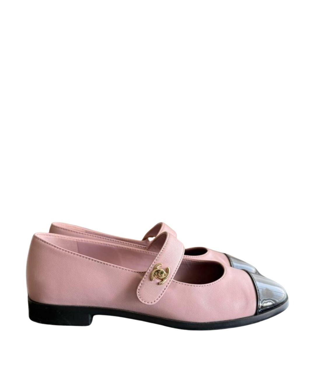 CHANEL Розовые кожаные туфли, фото 1