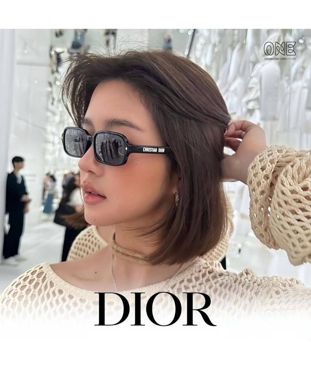 CHRISTIAN DIOR Черные пластиковые солнцезащитные очки, фото 8