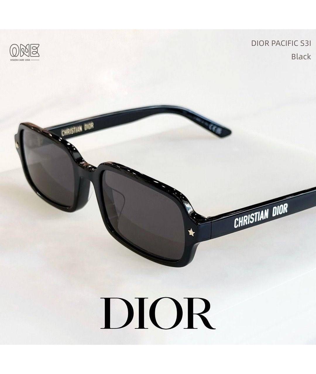 CHRISTIAN DIOR Черные пластиковые солнцезащитные очки, фото 3