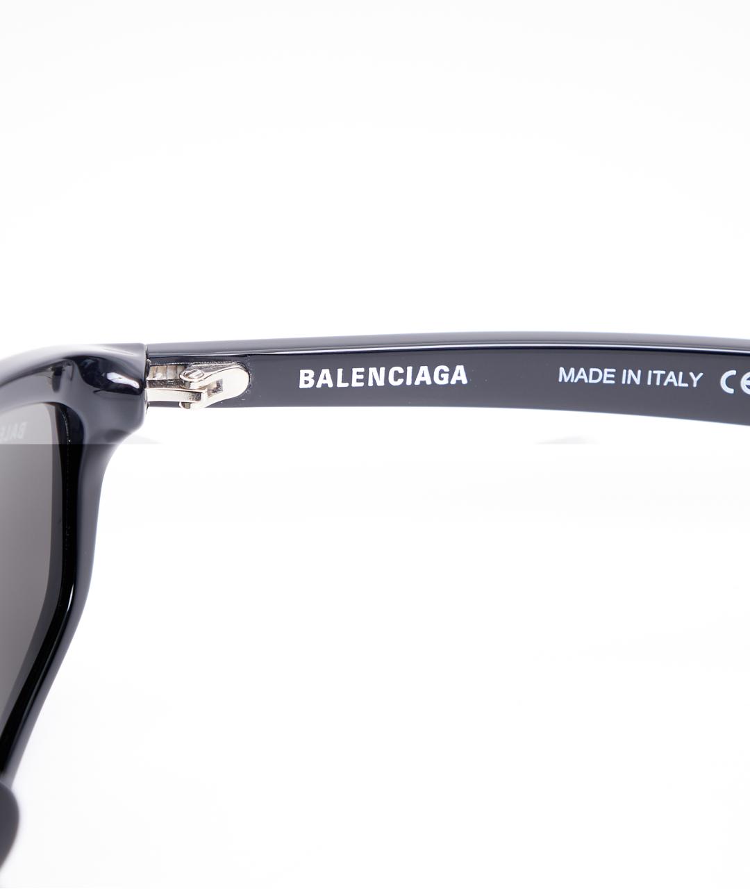BALENCIAGA Черные пластиковые солнцезащитные очки, фото 3