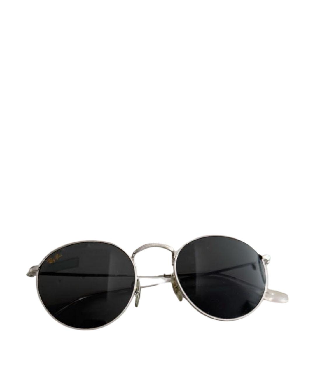 RAY BAN Черные металлические солнцезащитные очки, фото 1